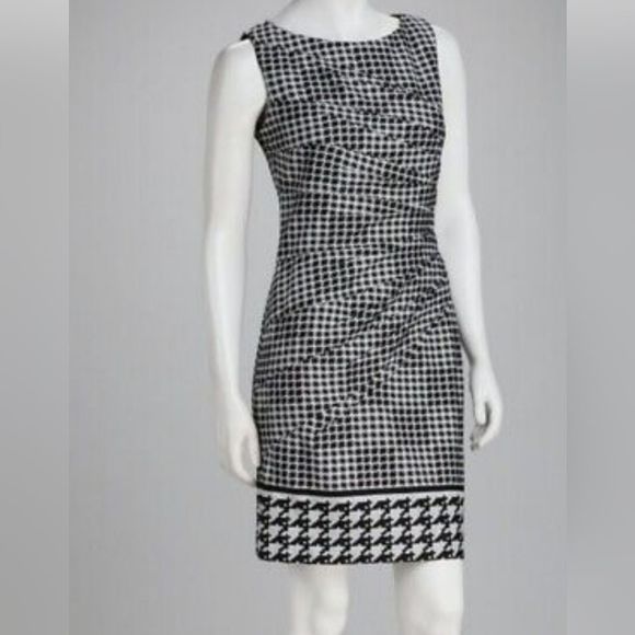Sleeveless Houndstooth Bodycon Dress with by Jessica Simpson Size 10 #113 - Picture 1 of 10